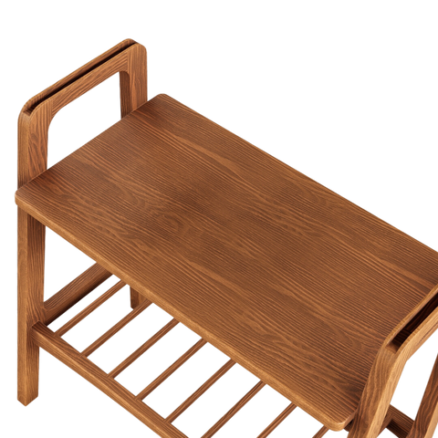 Phuyu stool with lower shelf