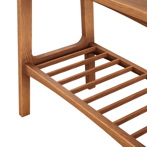 Phuyu stool with lower shelf